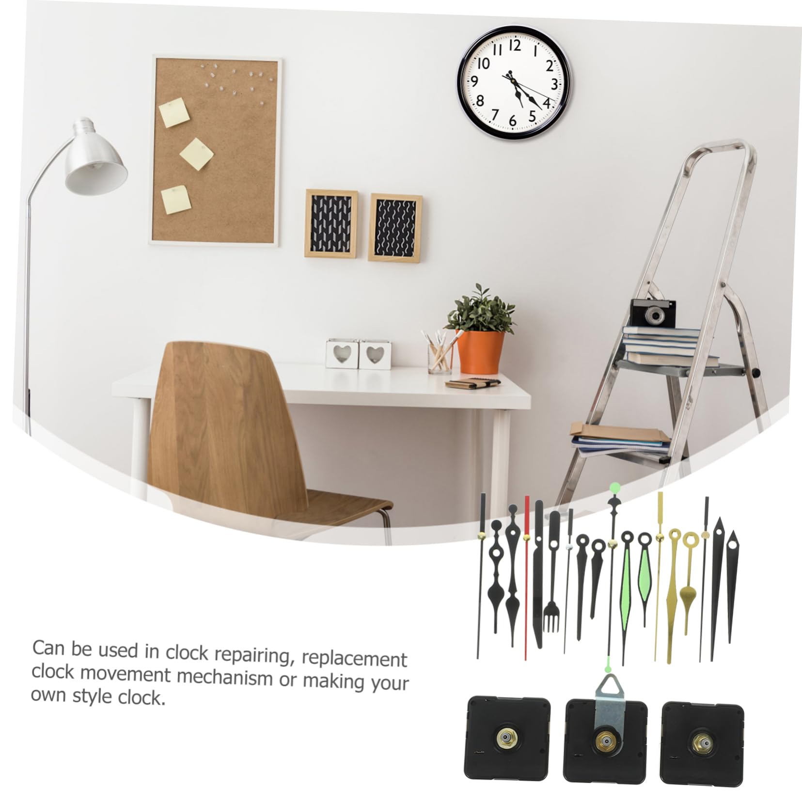 DOITOOL 4 Set di Meccanismo per Orologio A Batteria Kit di Ricambio per Motore per Orologio da Parete