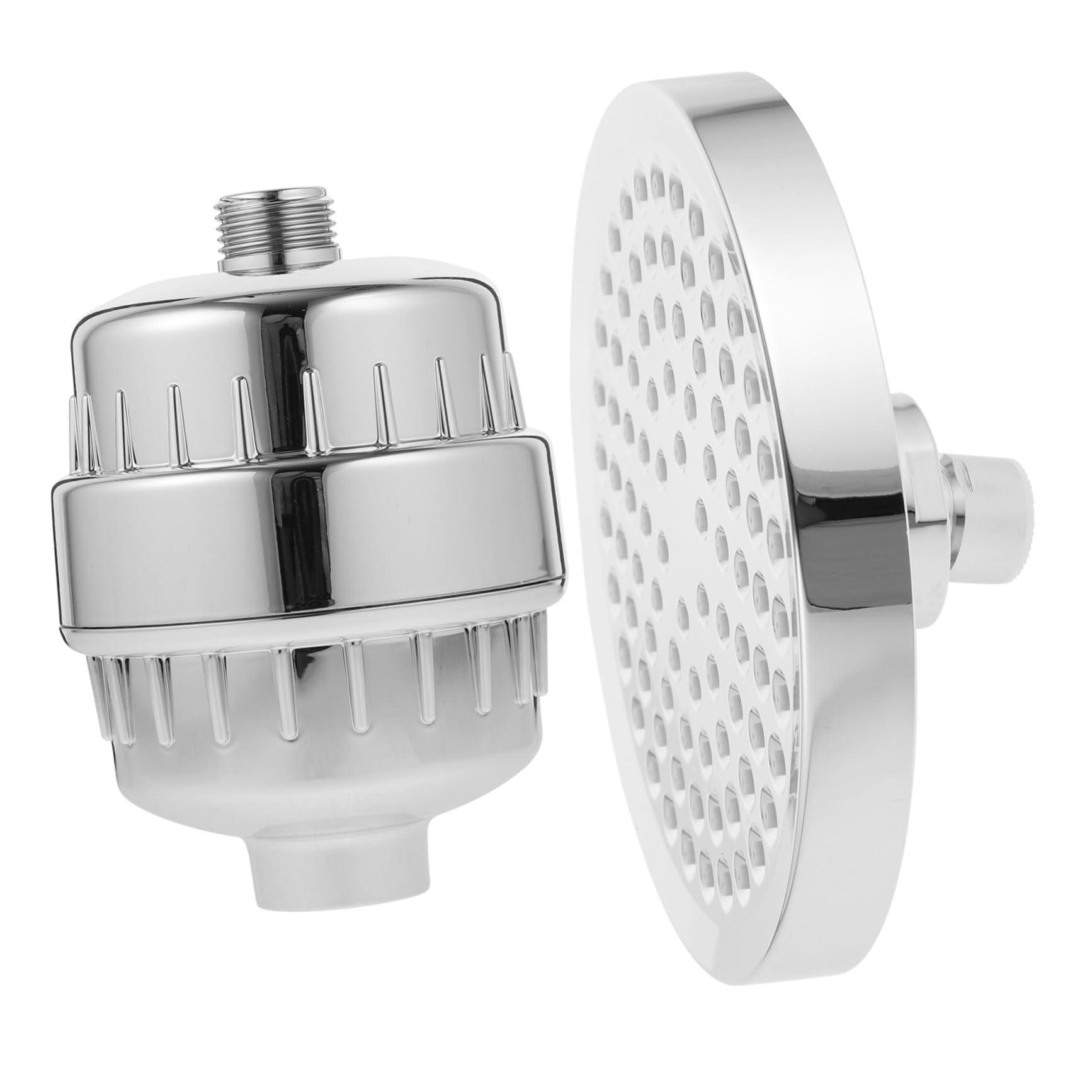 Hemobllo Filtro de Cabezal de Ducha Giratorio de 15 Niveles, Plata ABS
