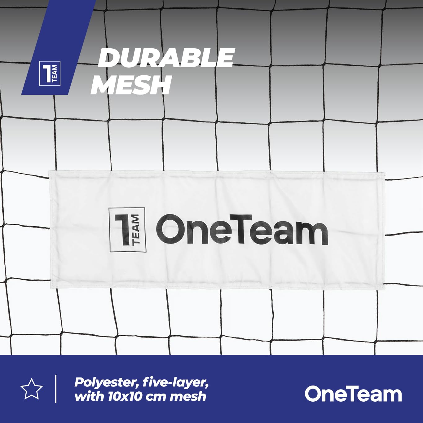 OneTeam Fußballtor 300x100 cm – Stabiler Stahlrahmen mit Netz