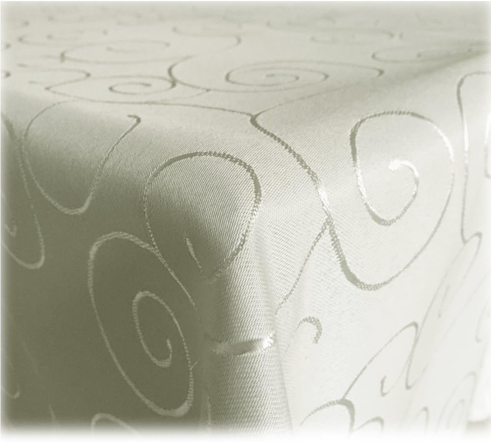 59x82" CREAM OVAL 100 COTTON TABLECLOTH (6 SEATER) Amazon.co.uk
