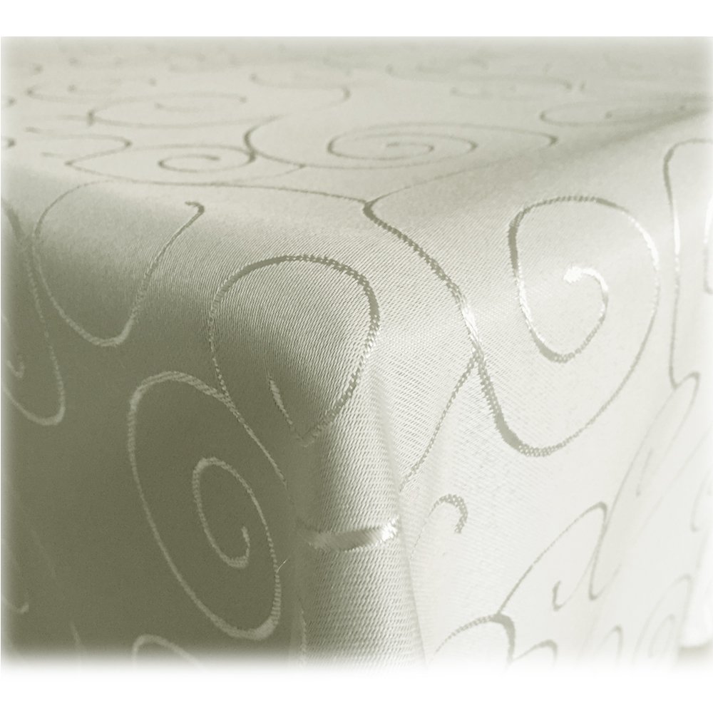 Besuche den JEMIDI- JEMIDI Tischdecke Ornamente Seidenglanz Edel Tisch Decke Tafeldecke 31 Größen und 7 Farben Grau 160x260 in use