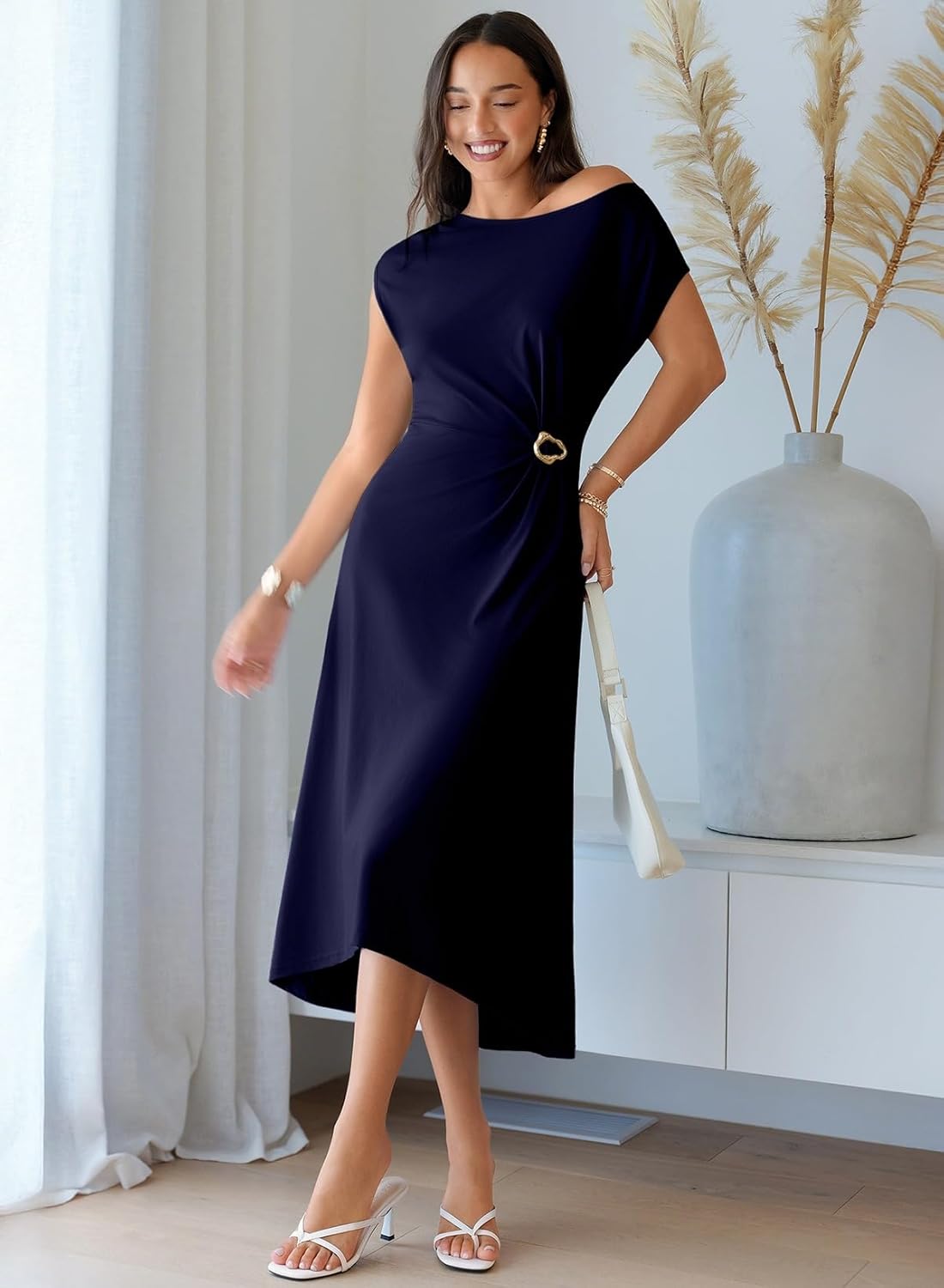 Dokotoo Women's Summer 2026 Casual Crewneck Sleeveless Elegant Wedding Guest Cocktail Party Long Maxi Dress