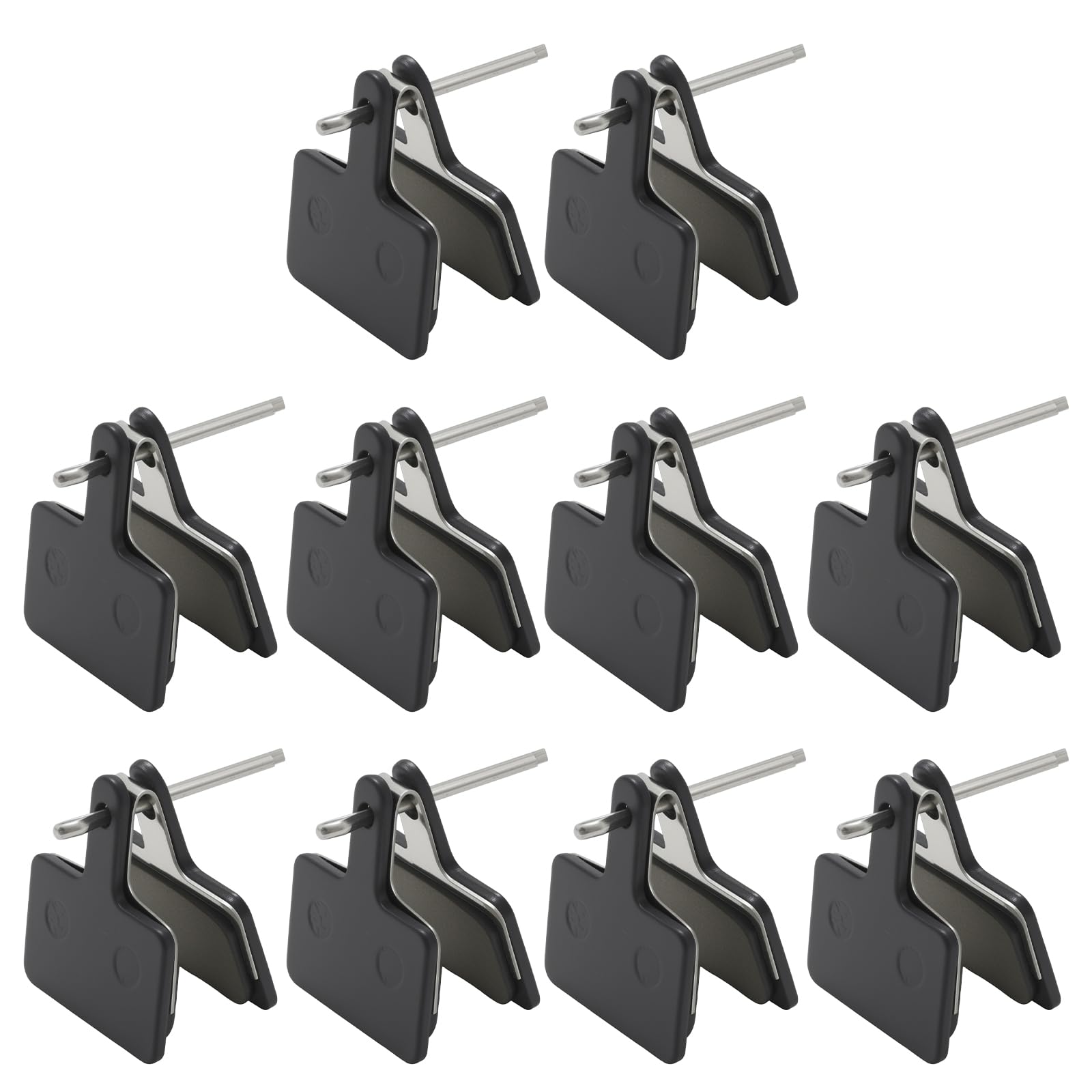 Ollanoos 10 Pairs Bicycle Brake Pads, Replacement for Shimano M315 M355 C501 and Replacement for Tektro Disc Brakes, Resin Pads for Mountain and Road Bikes (30mm x 20mm)