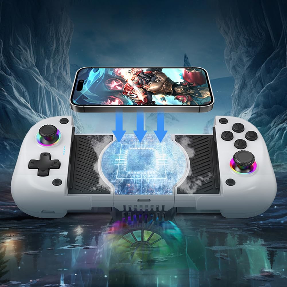 LYEAA X5mini Gamepad Controller di gioco compatibile con Bluetooth con ventola di raffreddamento per smartphone Gamepad