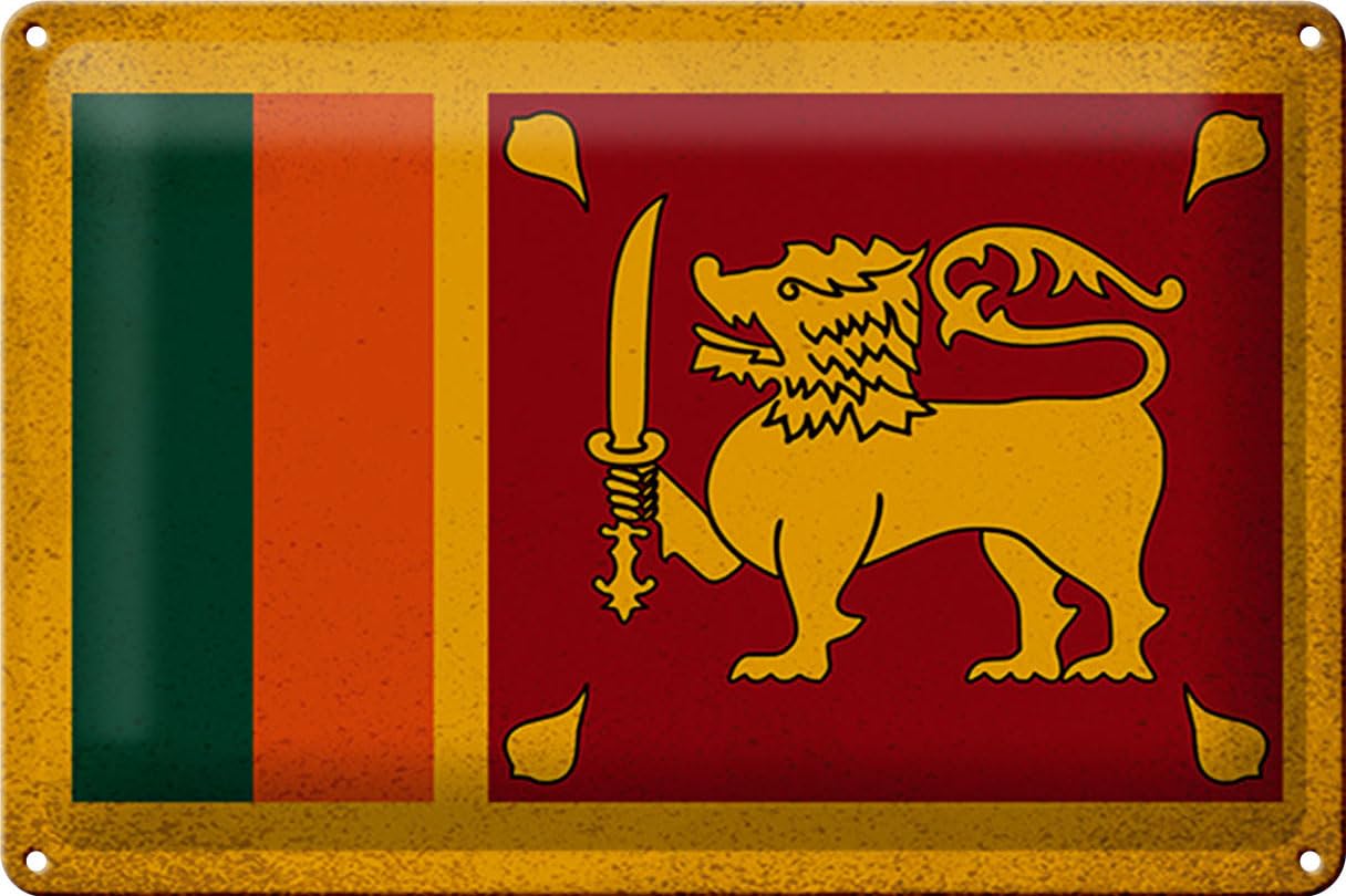 Femer Girls Tin Sign With Sri Lanka Flag 30 X 20 Cm