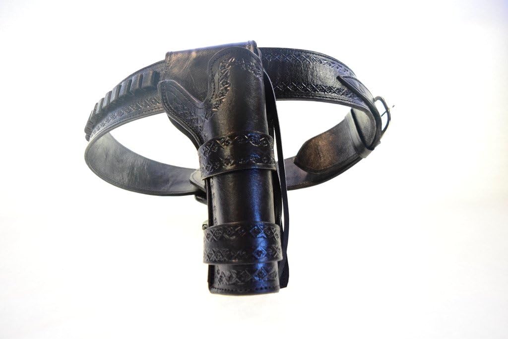 Gun Holster & Belt Cowboy Western Style Rig .44/.45 Cal Double Crossdraw Holster Standard Long Barrel