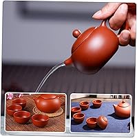 Vista 8 de GANAZONO Juego de tetera y taza de arcilla, tetera de té, juego de tazas de tetera para el hogar, juego de tetera para el hogar