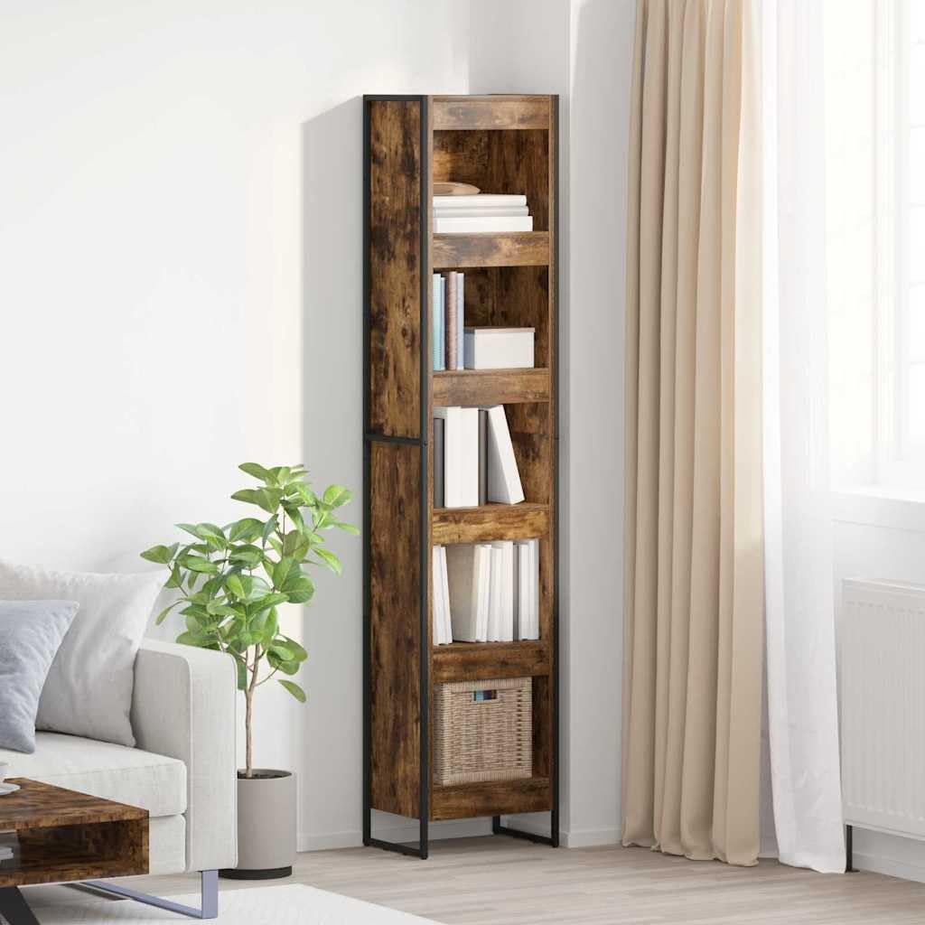 Générique Bibliotheque Bois Ingenierie 40x30x189,5 cm Chene Fume