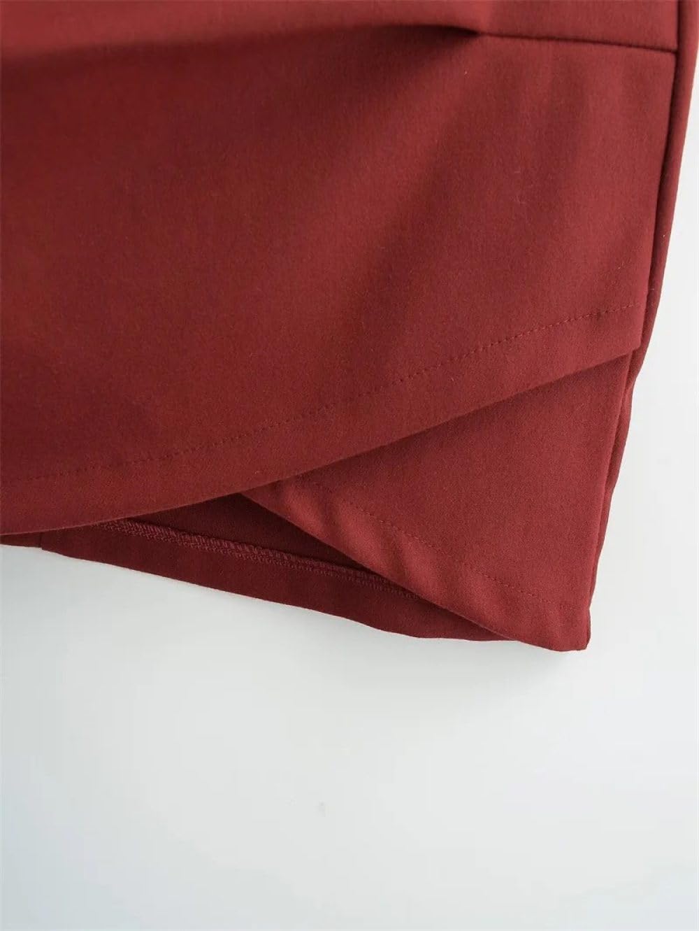 SWEPER Jupe Courte Femme - Jupe Fine en Laine pour Femmes, Mini Jupe Taille Haute avec Plis Décoratifs, Fermeture Éclair Au Dos, Mode Printemps