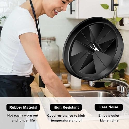 Miniatura 6 de Deflector de fregadero 3 3/8" QCB-AM Reemplazo para InSinkErator Serie Evolution, protectores contra salpicaduras de eliminación de basura, collar
