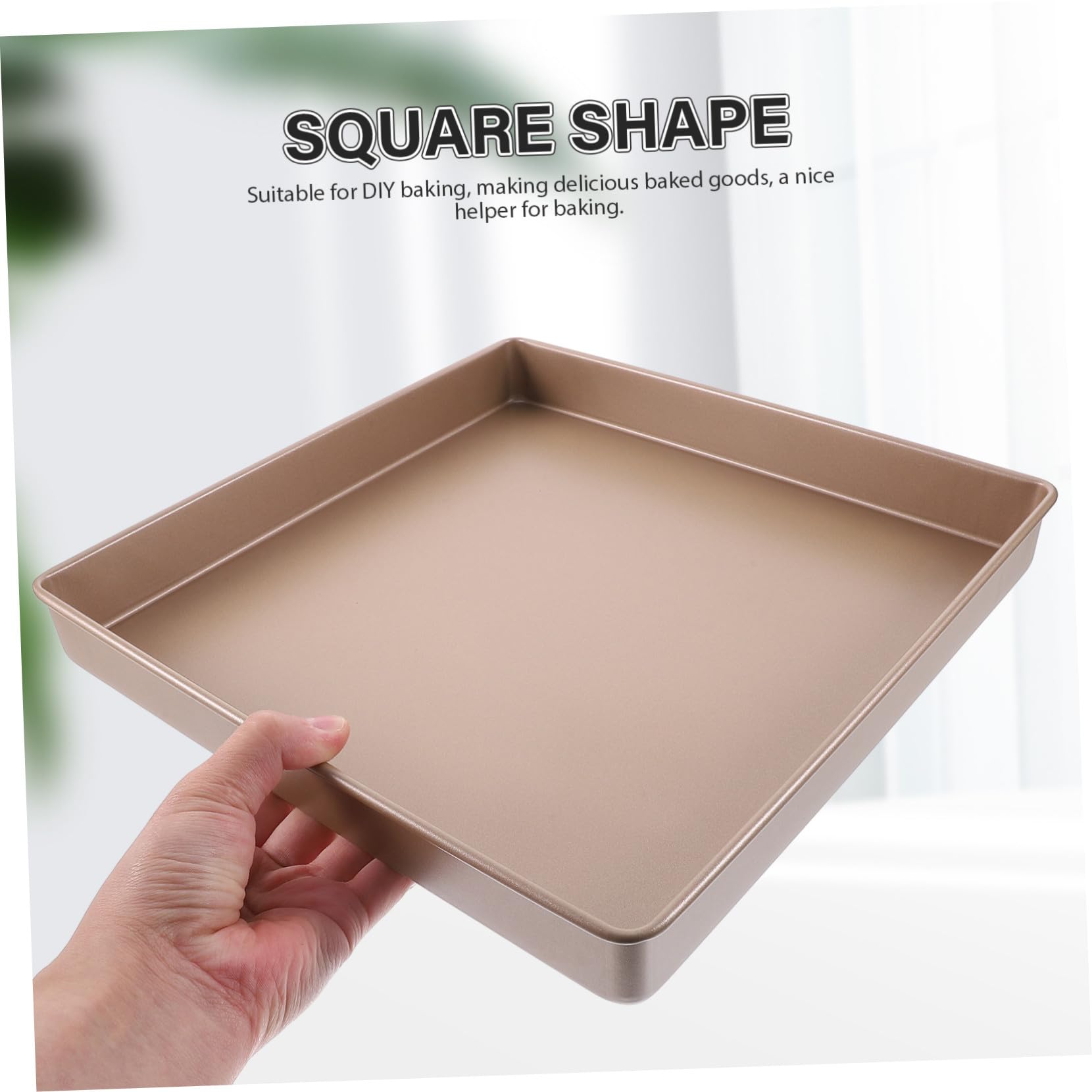 Zerodeko Backblech für Backofen Quadratische Kuchenform Antihaftbeschichtete Backform Kleine Bratform Ofenform aus Kohlenstoffstahl