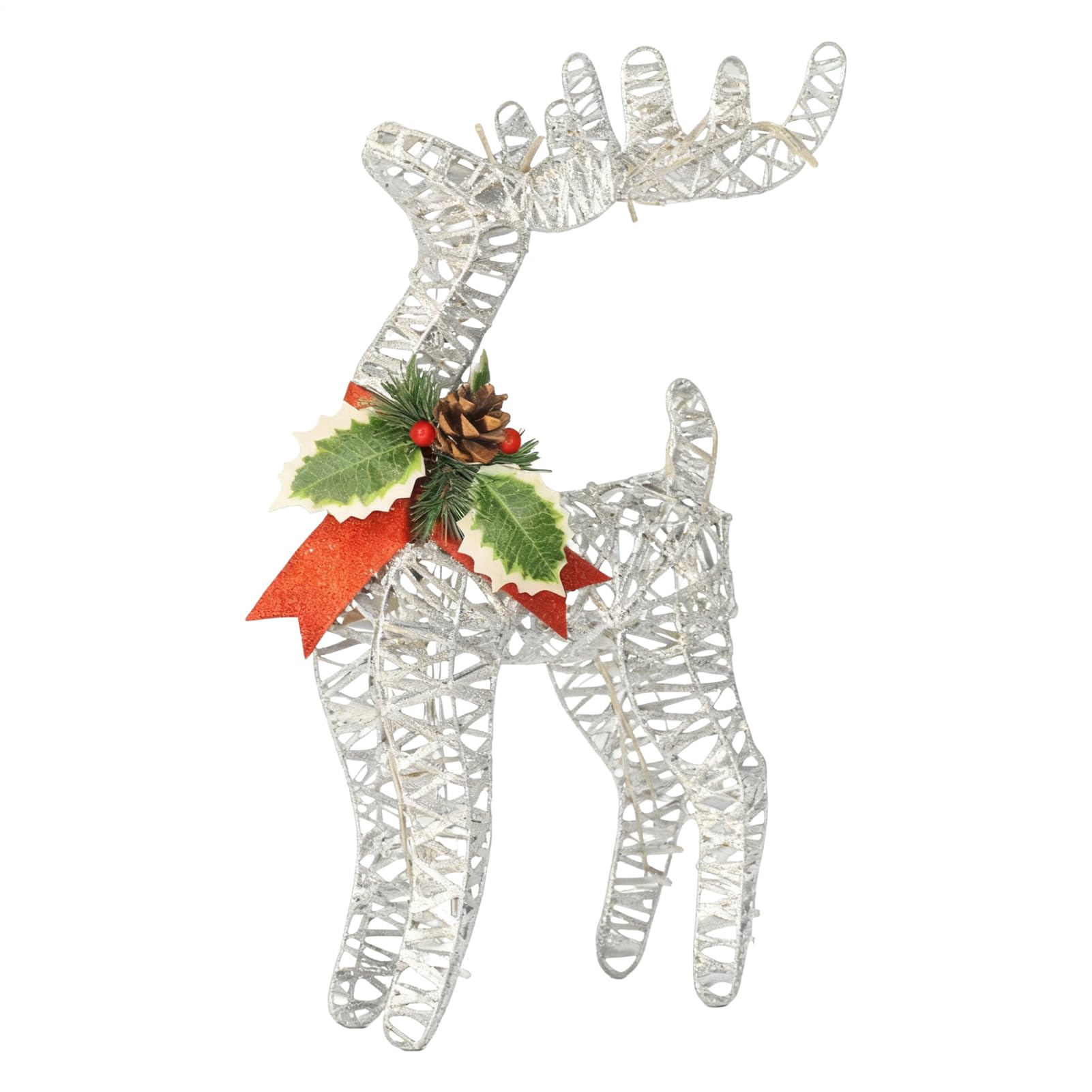 Figurine di Renna per il Natale Metallo Luminoso Festivo