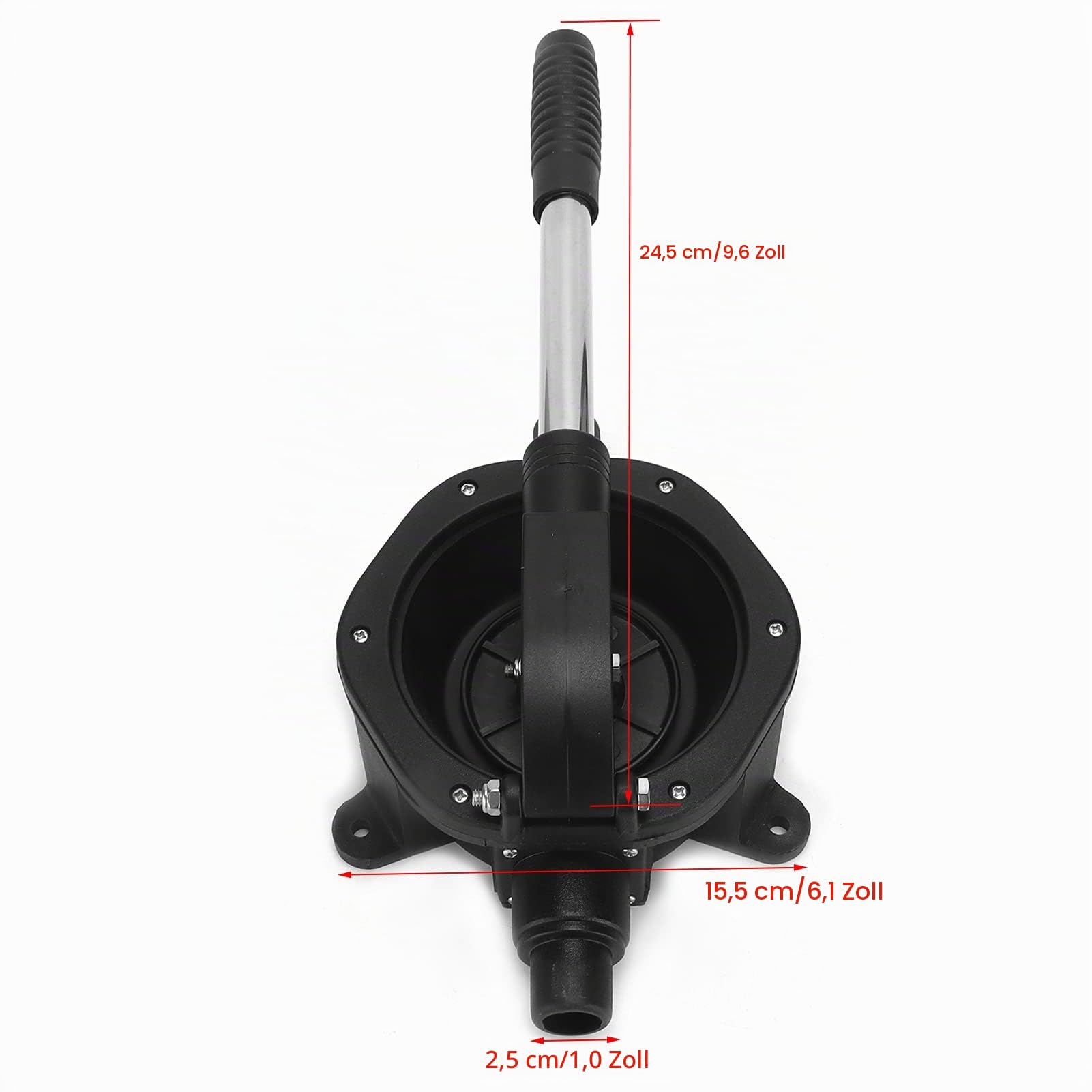 Fyearfly Manuelle Bilgenpumpe, 45 l/min/720 GPH Handbilgenpumpe Selbstansaugende Wasserpumpe, Membran Marine Abwasser Umfüllpumpe für Diesel, Abfall, Salzwasser, Bilgenwasser