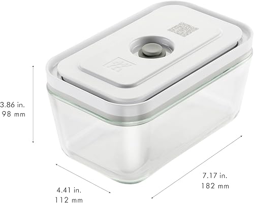 Miniatura 3 de ZWILLING Fresh & Save Recipiente hermético de vidrio mediano para almacenamiento de alimentos, recipiente de preparación de comidas, ahorrador de