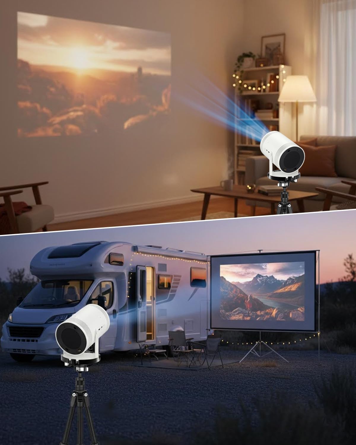 Supporto per treppiede per proiettore adatto per Samsung Freestyle Gen 1 e Gen 2, supporto regolabile antivibrazione, supporto stabile per home theater, film all'aperto, campeggio ed eventi