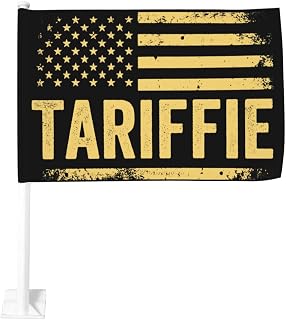 Double Sided Car Sign Tariffied Tariff-Ied 2025 Car Flags 18x12 Banner Without Flagpole