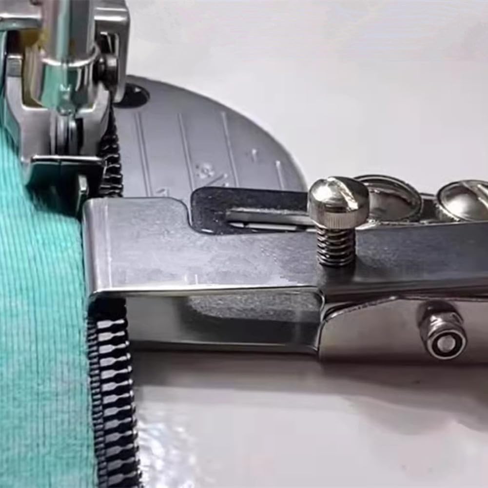 Zipper Seam Guide Zipper Assistant Adjustable Aid for Zipper Clip Fixed Gauge of Industrial Sewing Machine Flat Car Parts Placket Line Edge Device