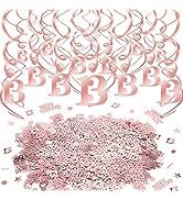 Konsait 13th Birthday Decor Rose Gold Hanging Swirls Decoration Star 13 Happy Birthday Table Conf...