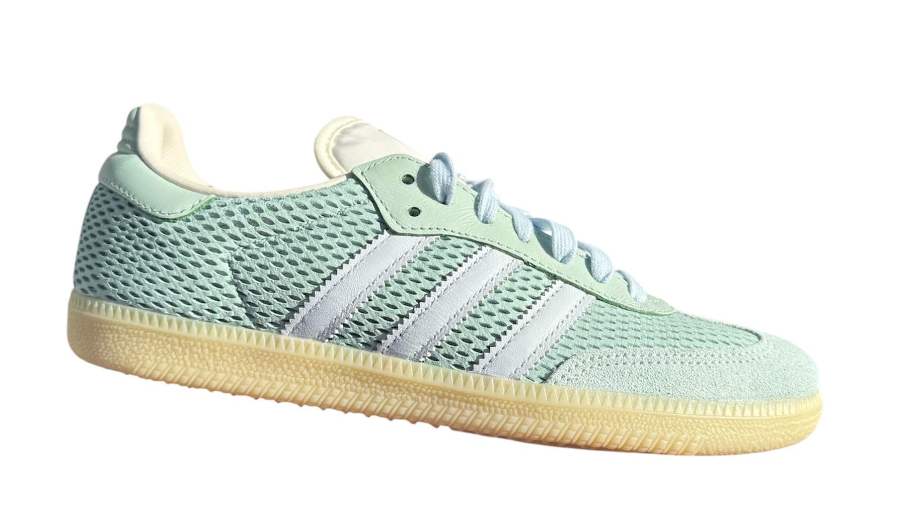 adidas Samba OG Men's Shoes, Hazy Green/Sky Tint/Off White, Size 7