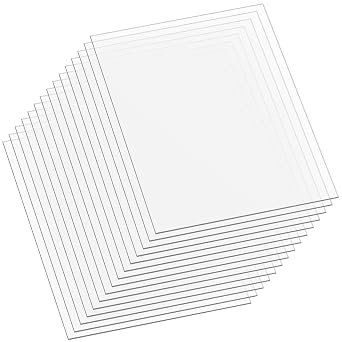 15 PCS A6 Small Clear Acrylic Sheet, 1mm Thick Transparent Plastic Sheet, 10 x 15cm/4 x 6 Inch Acrylic Panel Board for Picture Frame Replacement, Art Display, DIY Craft
