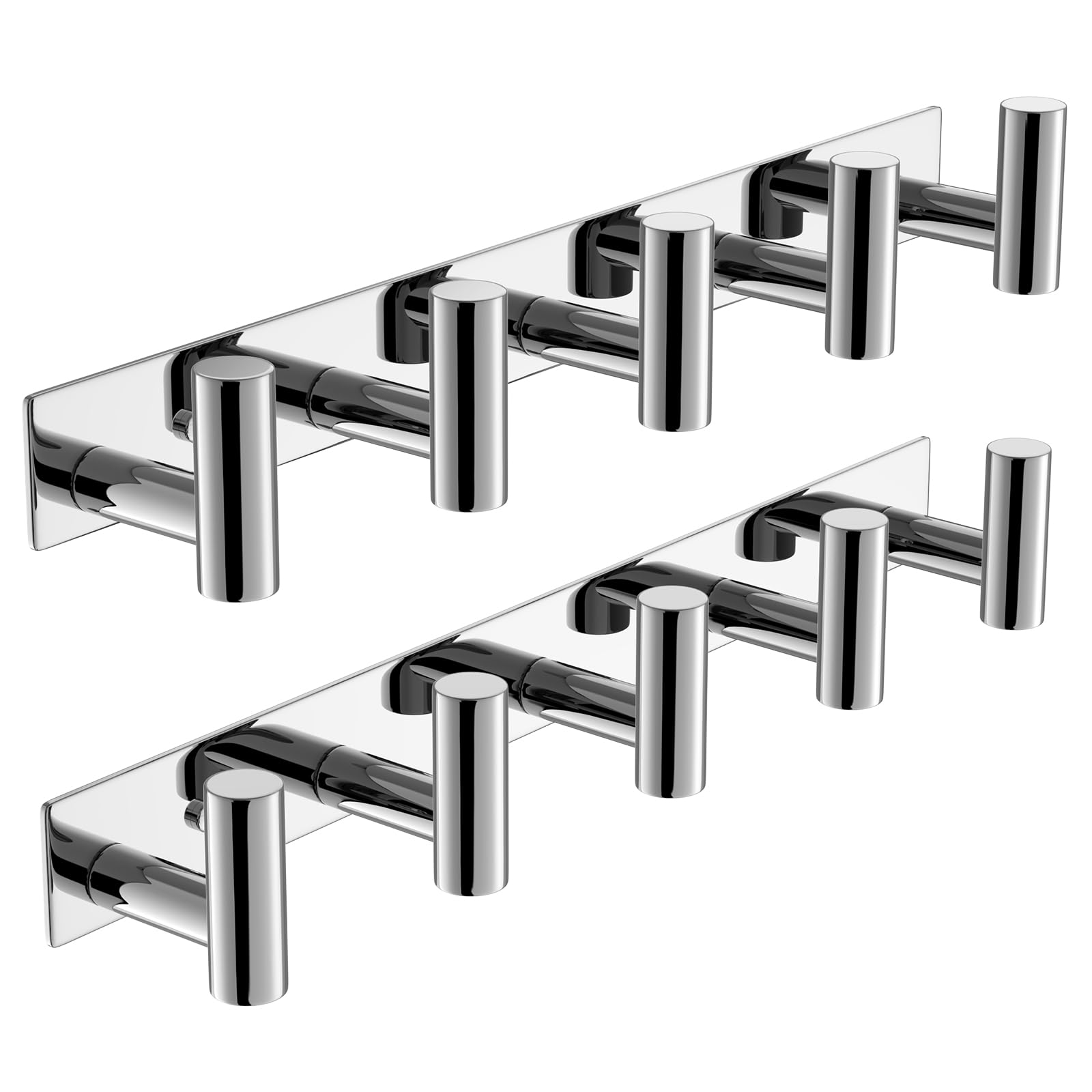 Photo 1 of ***MISSING PARTS***
VAEHOLD Hat and Coat Wall Mount Rack - Hooks for Robes, Bags, Keys, and Towels - Bathroom Towel Hanger Organizer (Polished Chrome, “T“ Shape 5 Hooks 2 Pack)