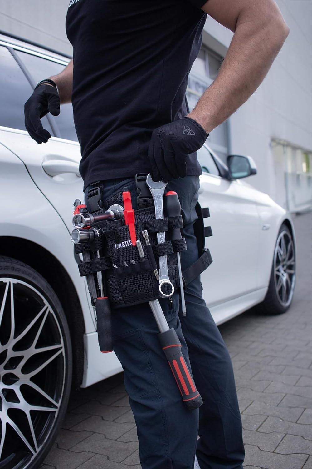 Tool Pouch with Belt Clip, Tool Bag for Leg, Electrician Tool Pouch, Leg Pocket Pouch, Tool Holder for Electrician, Multiple Pockets for Hand Tools