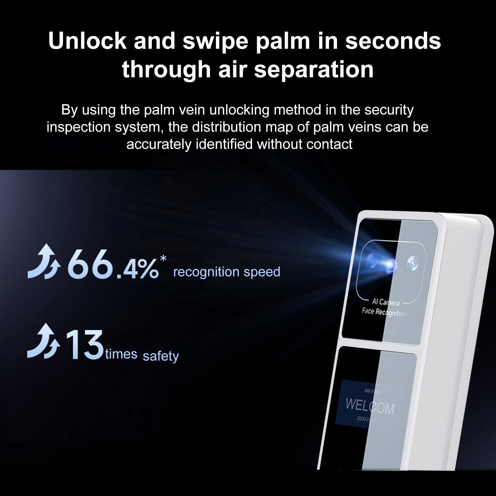 Smart Lock 2.4Ghz Wifi Senza Chiave di Ingresso Gestione Porte in Alluminio Applicazione Ty Ty per la Camera da Letto Ufficio Spessore 40-120 Mm (Argento)