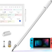 Stylus Pen and Mount Compatible with Skylight 15/27 inch Calendar/Nintendo Switch 2/Phone/Tablet | Dual Tip with Mesh and Disc Tips | Magnetic Suction Pen Cap