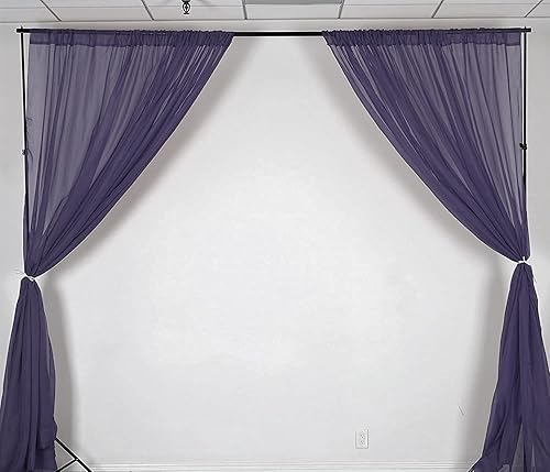 Miniatura 11 de Tela y espuma de New Creations Inc, ignífugo/resistente, transparente y transparente con telón de fondo de gasa, panel divisor de habitación, tubo y