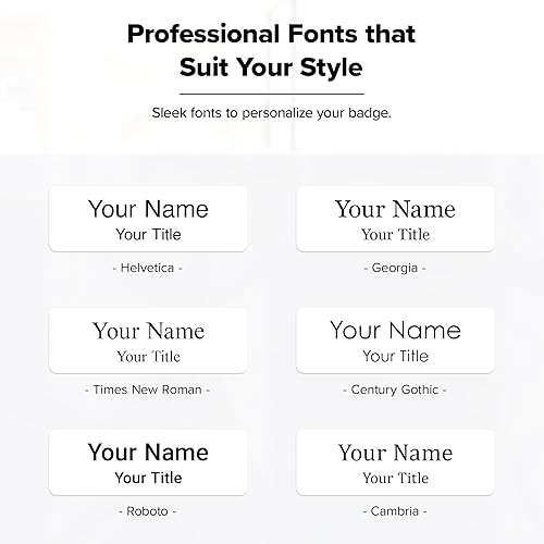 Miniatura 8 de Placa de identificación personalizada con respaldo magnético o pin para ropa, 18 colores, fabricada por My Sign Center, Estados Unidos (rectángulo