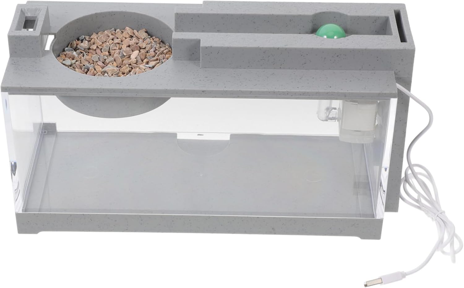 Compact Decorative Fish Tank with Pump Aquarium for Office Desktop Home Use Modern Tabletop Aquarium for and Shrimp