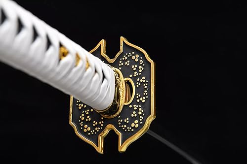 Miniatura 7 de HERO SWORD Katana templada de arcilla T10 hecha a mano de 41 pulgadas, espada templada de Devil May Cry Vergil, espada Yamato Samurai forjada a