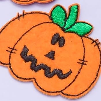 Amazon.co.jp: 2枚セットハロウィン カボチャ刺繍 アイロン
