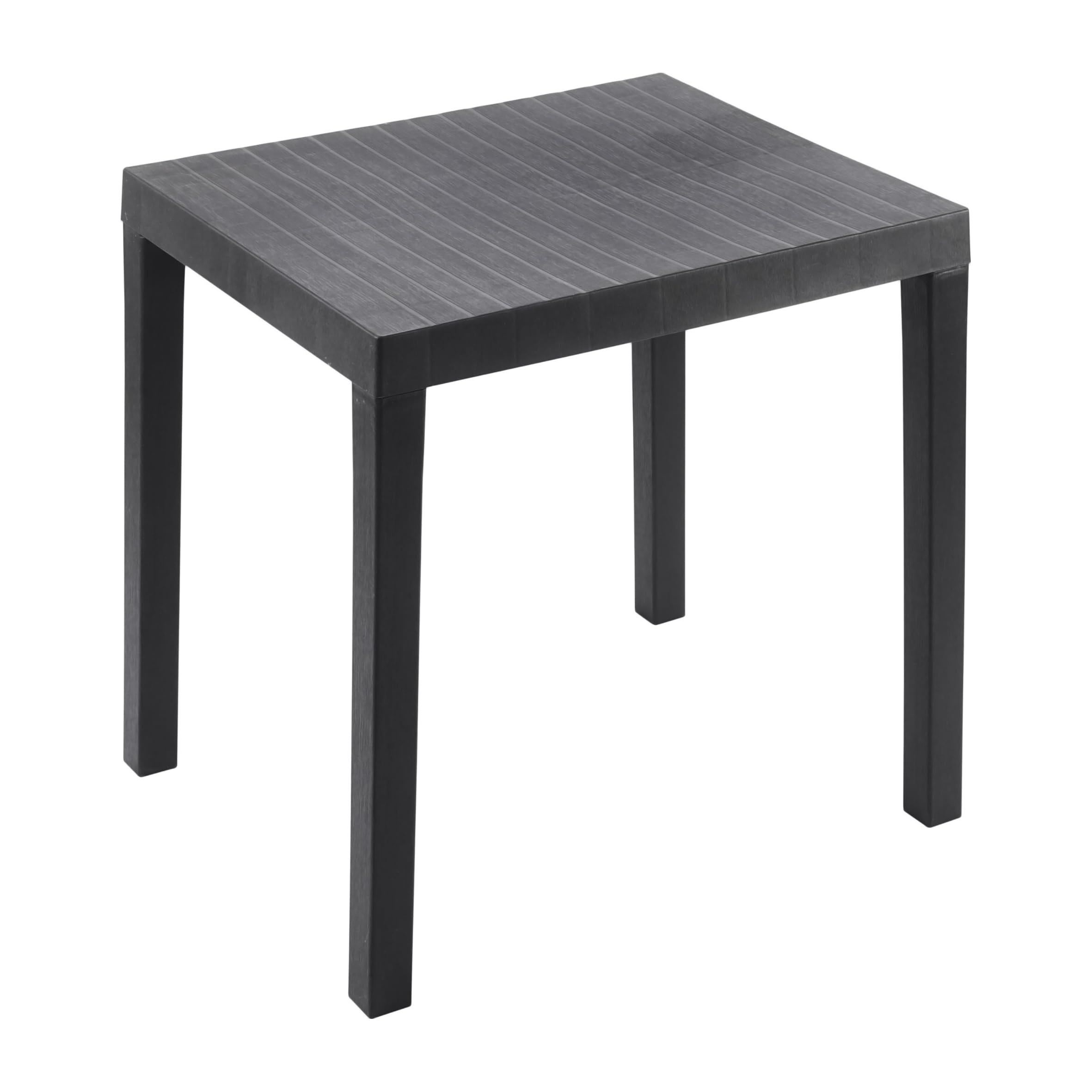 Spetebo Stół ogrodowy z tworzywa sztucznego, prostokątny, 78 x 65 cm – antracyt – stół kempingowy w klasycznym wzornictwie – stół balkonowy, na taras, do użytku na zewnątrz