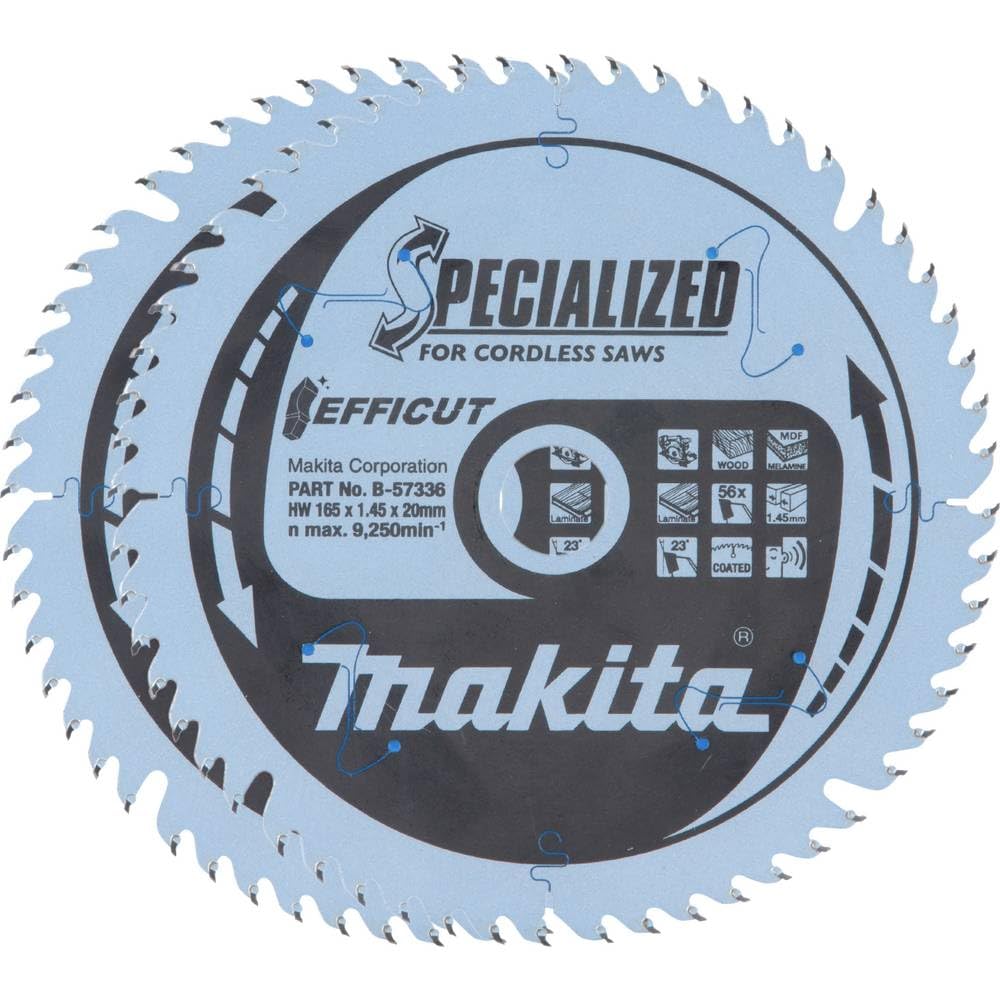 Makita B-57336-2 zestaw brzeszczotów do piły tarczowej 165 x 20 x 1,45 mm liczba zębów: 56 2 szt.