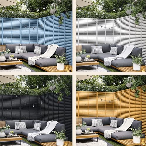 Valla de jardín resistente a la intemperie en madera decorativa premium 2