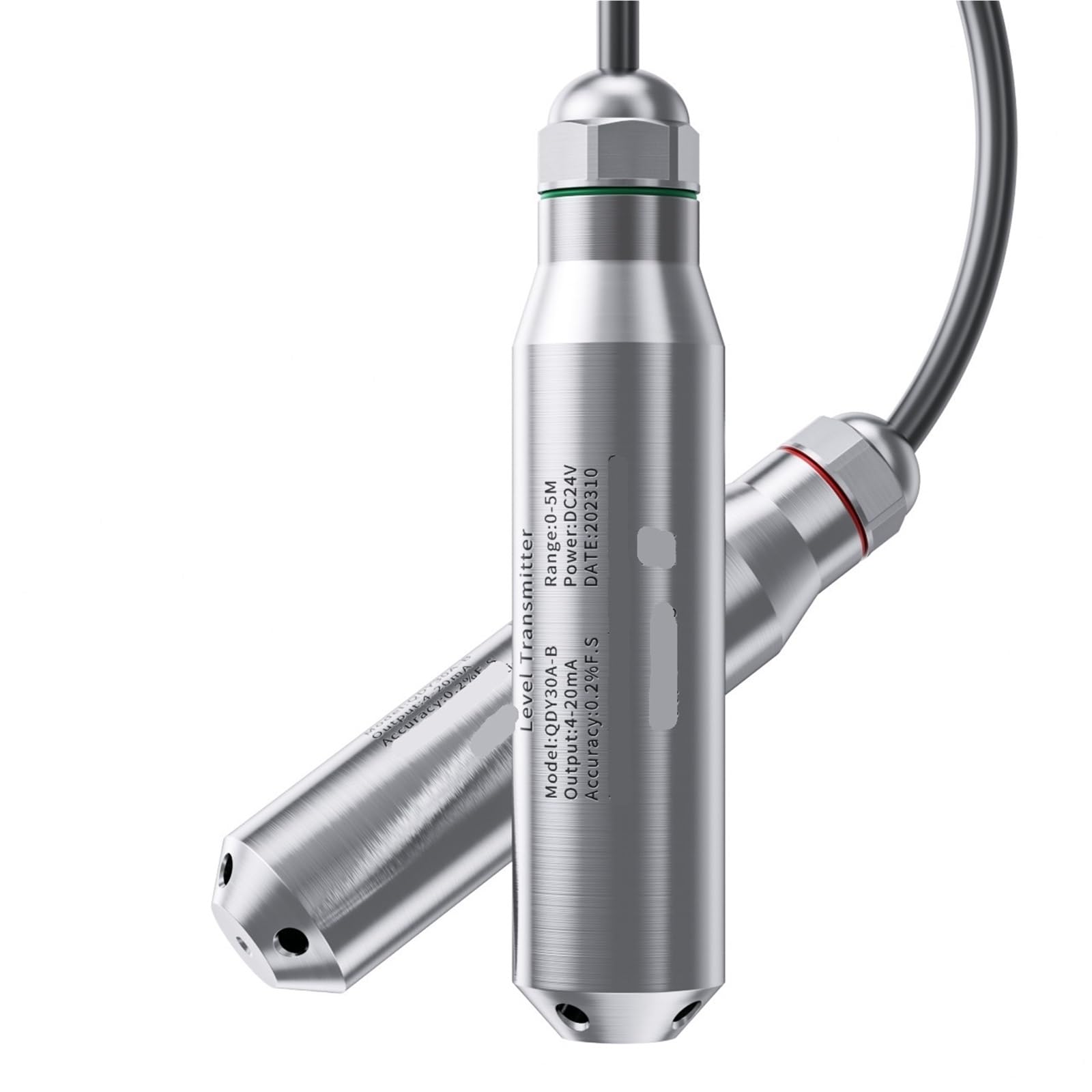 Sensor de nivel de presión hidrostática de agua QDY30A-B, sonda de 4-20 mA, 0-10 V, salida de señal RS485 de 0-3,3 V, transmisor de nivel de líquido(4-20mA,3m range 3m)