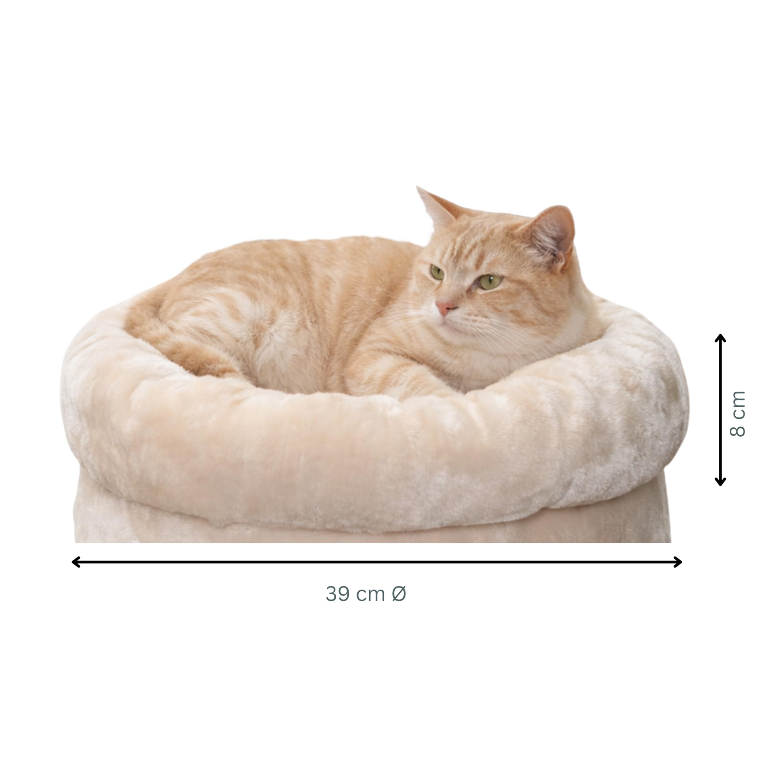 nanook Katzenbett Liegemulde Katzenliege Schlafplatz als Kratztonnen Erweiterung Zubehör beige