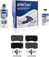 Vista 75 de Detroit Axle - Pastillas de freno para Dodge Dart 2013-2016 2014 2015 pastillas de freno de cerámica con reemplazo delantero y trasero de hardware