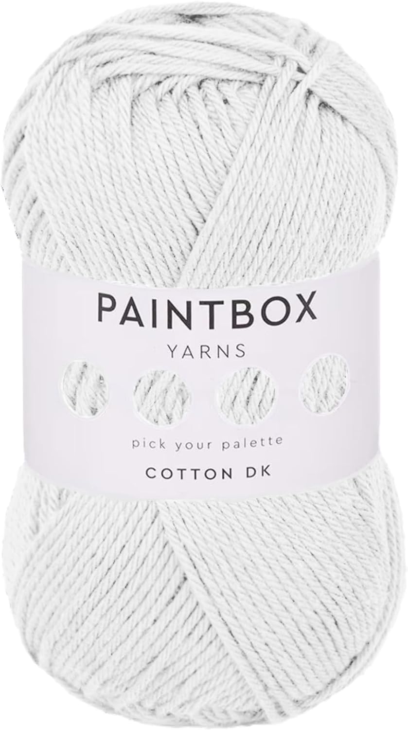 Paintbox Yarns 100% Cotton DK Yarn Pack of 10 x 1.76oz (50g), 93 Yards (85m) - Paper White Wool for Crochet, Knitting - Soft, Lightweight Double Knit Yarn for Clothes