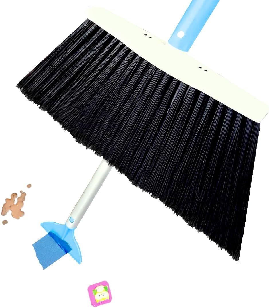 3-Pack SweepEasy Broom As Seen On Shark Tank - Scrape, Sweep & Go - for Indoor and Outdoor Use, Sweep Easy with Scraper (Orange)