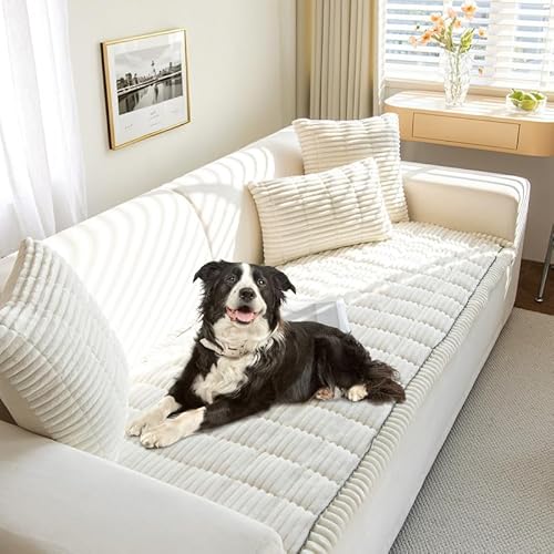 Mingfuxin Sofa Covers 1 2 3 4 Seater, Universal & Non-Slip Sofa Slipcovers Couch Covers Washable, Thick Corduroy Sofa Cushion Covers for Pet Dog Living Room Furniture Protectors