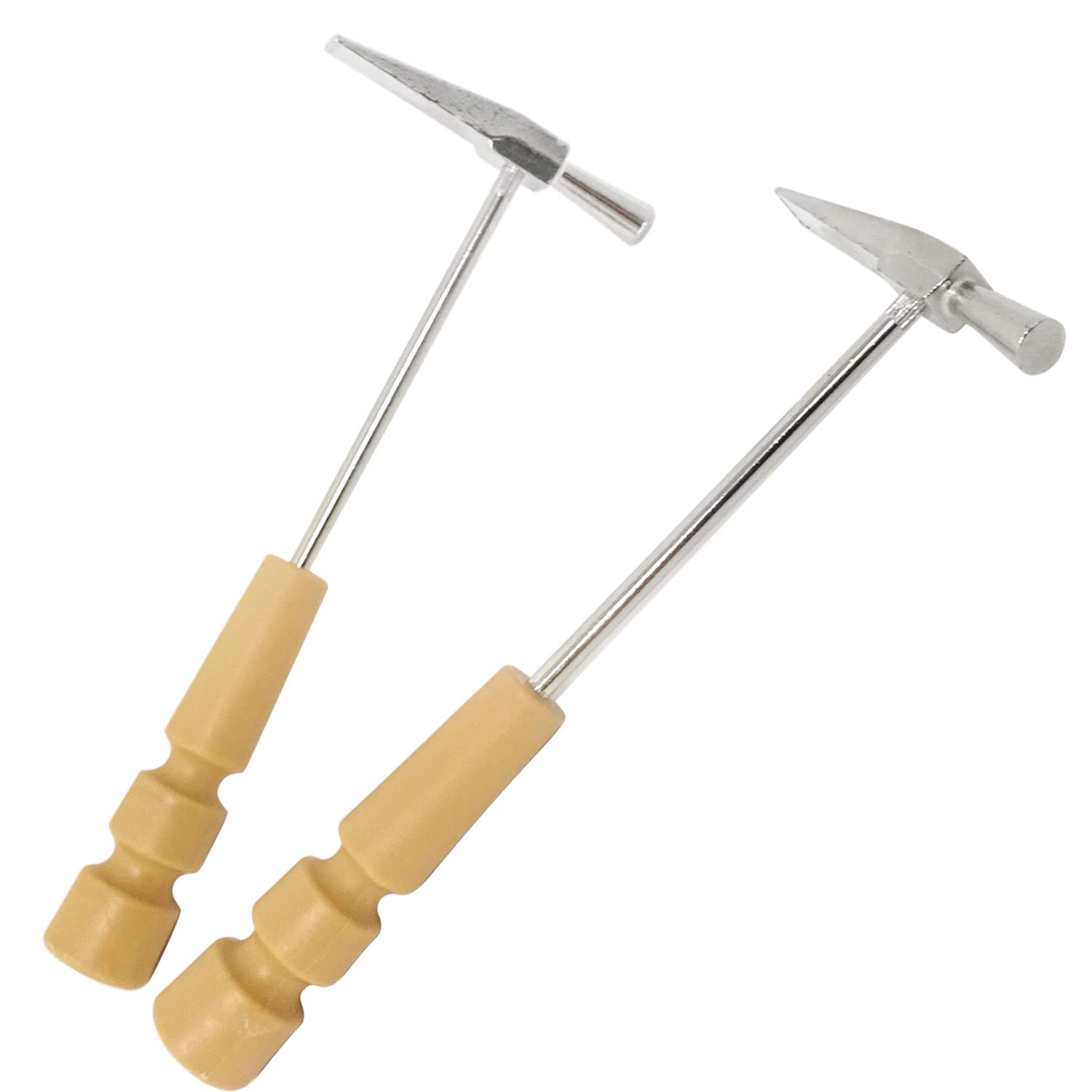 Honbay 2PCS Metal Kalimba Tuning Hammers Thumb Piano Tuning Hammers with Plastic Handle Instrument Accessory for Percussion Instrument Tool Accessory (6.3")
