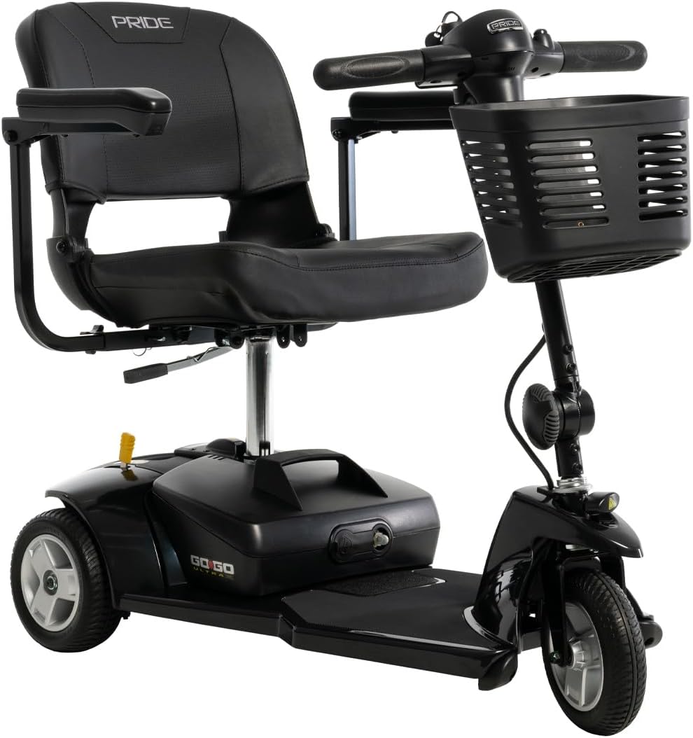 Pride Mobility Go Go Ultra X S39 3-Wheel Mobility Scooter, angled front view