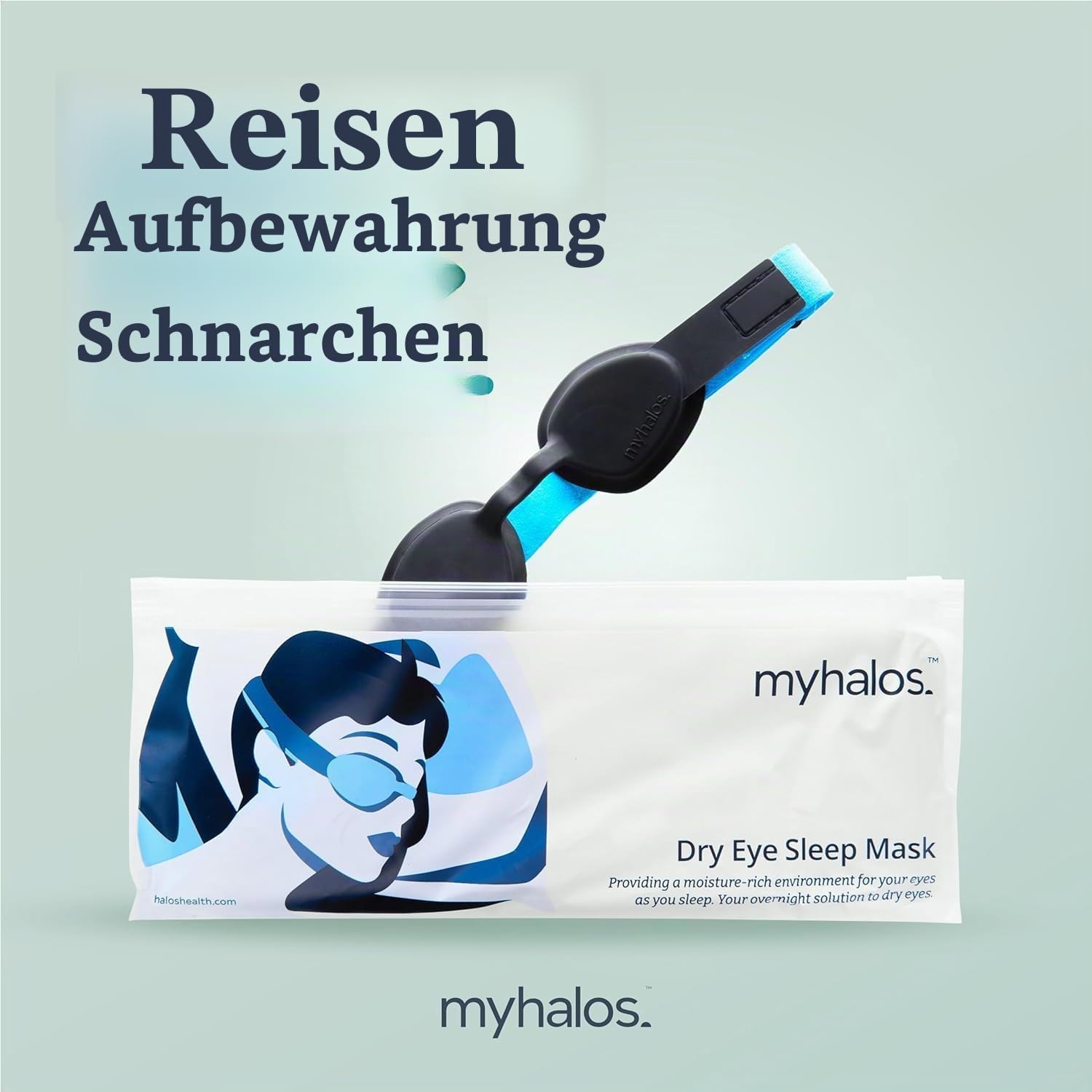 MyHalos Feuchtigkeitskammerbrille - Weiche Schlafmaske für trockene Augen - Wiederverwendbare Augenmaske