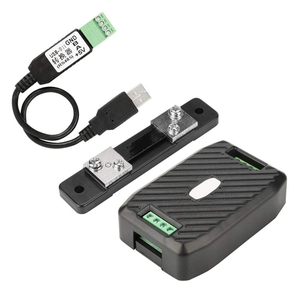 PZEM-017 Scatola di comunicazione CC Interfaccia Modbus 0-300V 300A Shunt Cavo USB Tensione Corrente Potenza Consumo energetico Misuratore(PZEM-017+50A+USB)