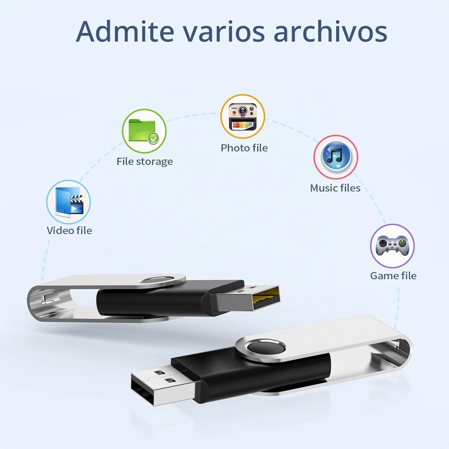 KOOTION Memoria USB 64G, 10 Piezas Pendrive USB Ligero Pequeño y Práctico Lote Pen Drive Negro USB Flash Drive para Ordenador/TV/Coche/Player, ect