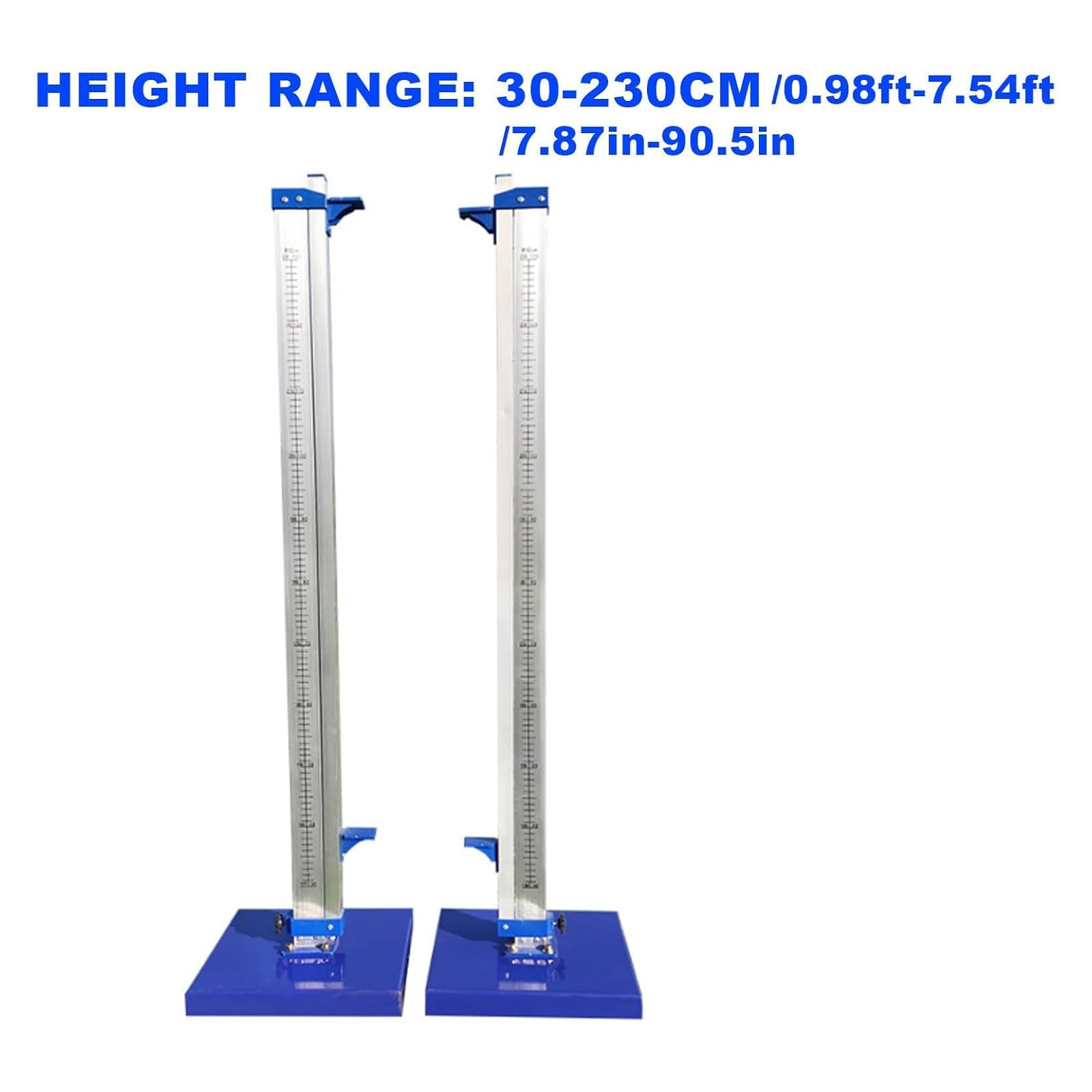 Aste per Il Salto in Alto per Atletica Leggera - Regolabili da 30 A 230 Cm (0,98 Piedi - 7,54 Piedi), Supporti in Alluminio, Design A Staffe Multiple, Ideali per Allenamenti E Competizioni