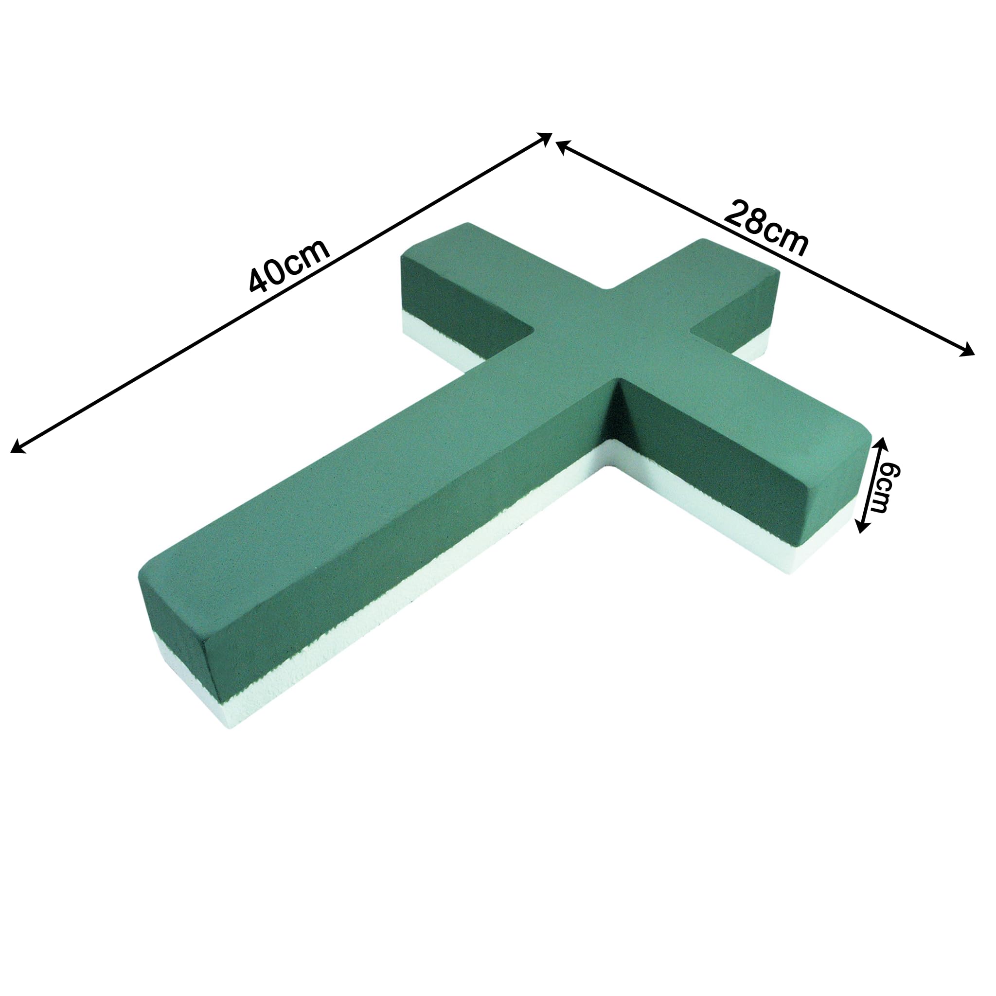 Mousse Florale Humide En Croix 55x39x6 Cm Sur Support Rigide - Grande Croix Pour Fleurs Fraîches