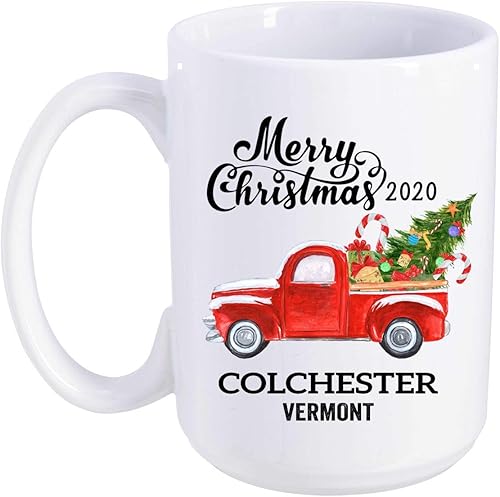 Colchester Vermont State Family New Home Mug 2020 Christmas First New House - Decor Housewarming, Keepsake Present For Friends And Family - Merry